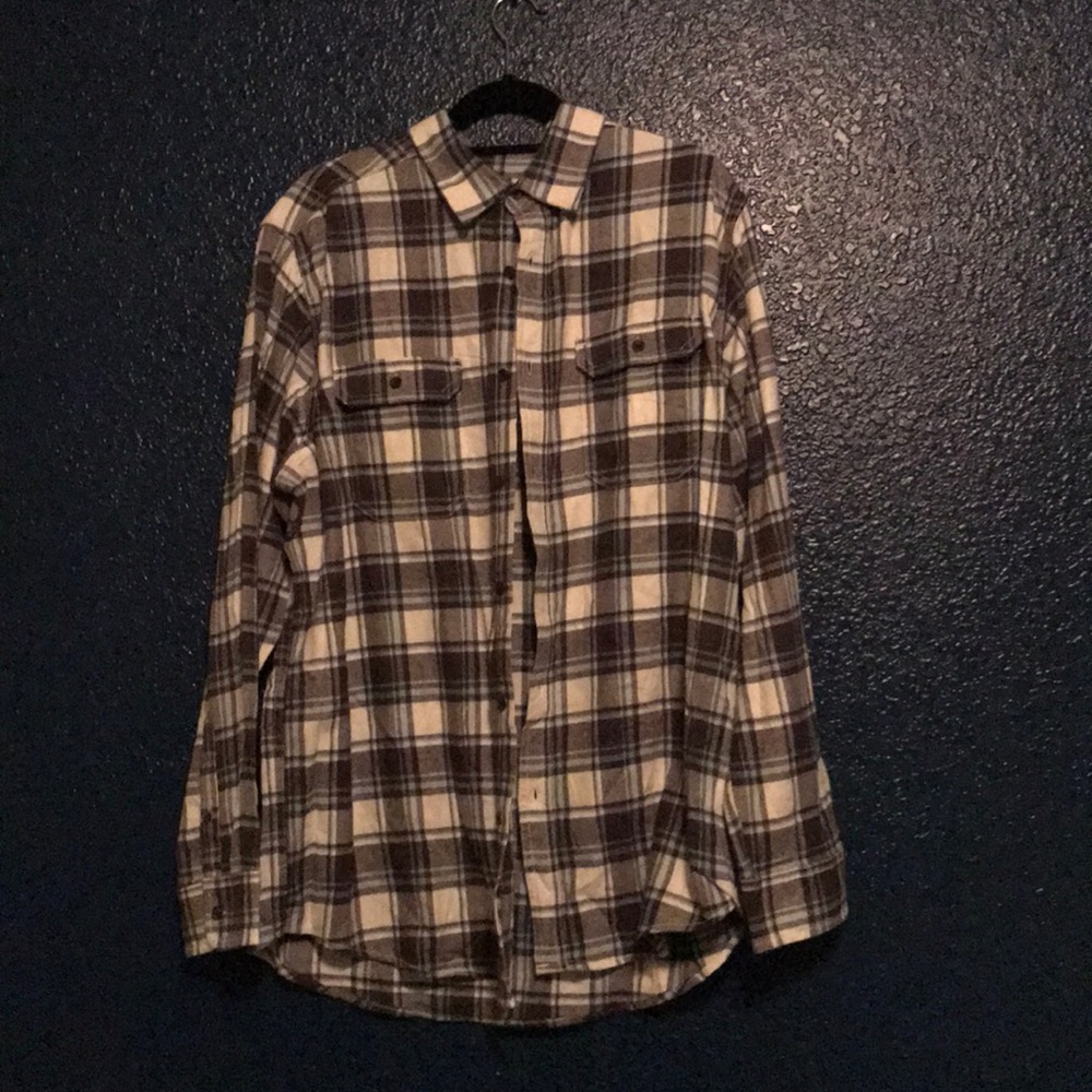 NWT Men’s flannel shirt grey blue white